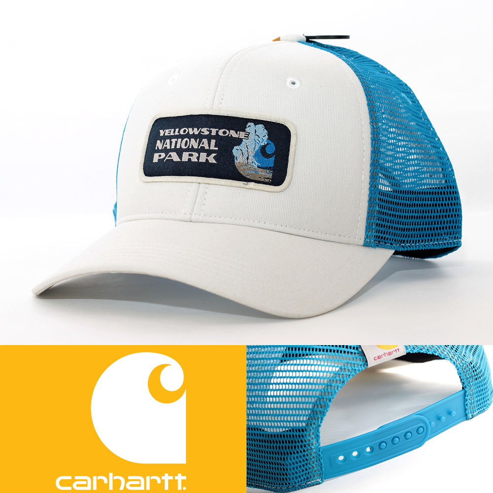 メッシュキャップ 帽子 カーハート Carhartt 106583 Canvas Yellowstone National Parks Patch ホワイト系 7FCMP-01-O USA ワークウェア拍卖