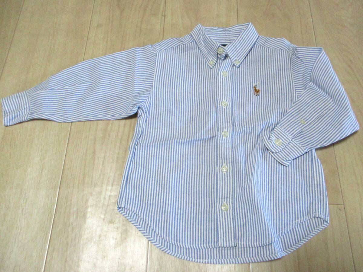 ラルフローレン・ストライプ長袖シャツ・サイズ100㎝拍卖