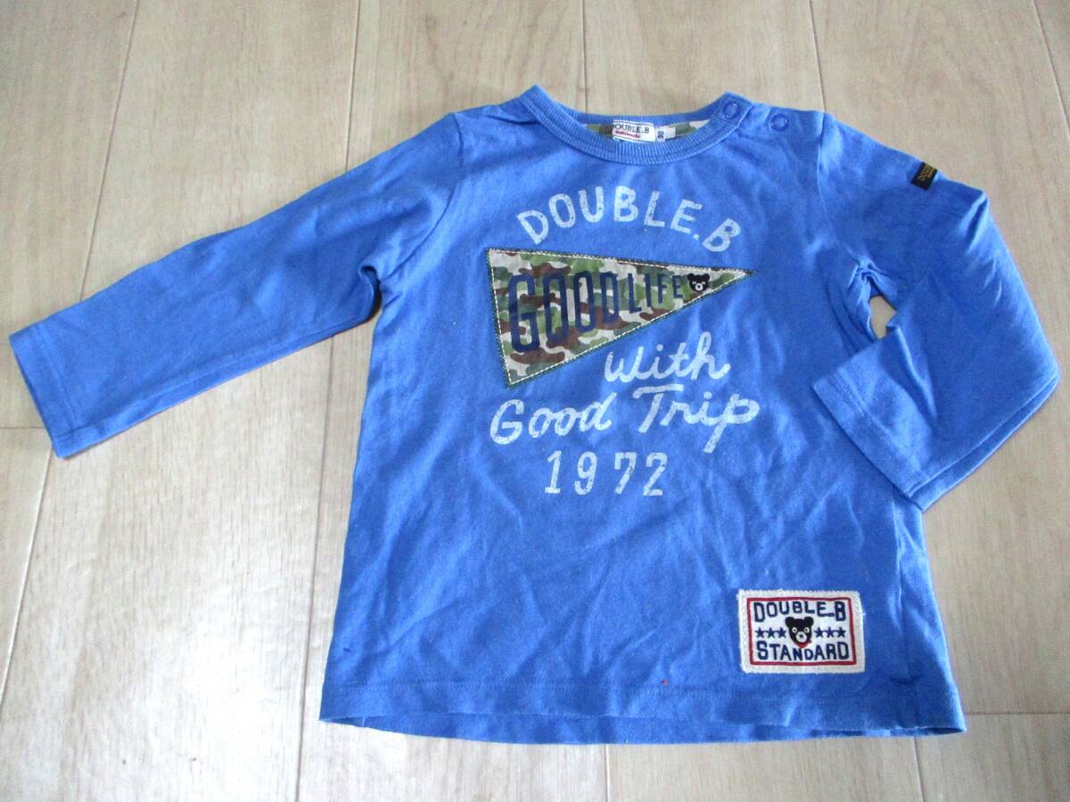ミキハウス ダブルB・可愛い長袖Tシャツ・サイズ90㎝拍卖