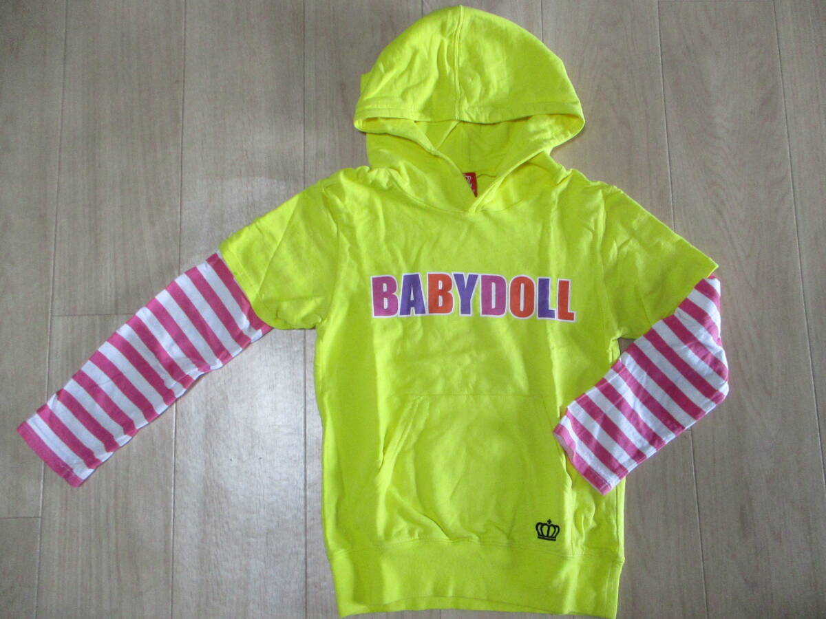 美品・ベビードール・可愛い重ね着風プルオーバー・黄色・サイズ140㎝拍卖