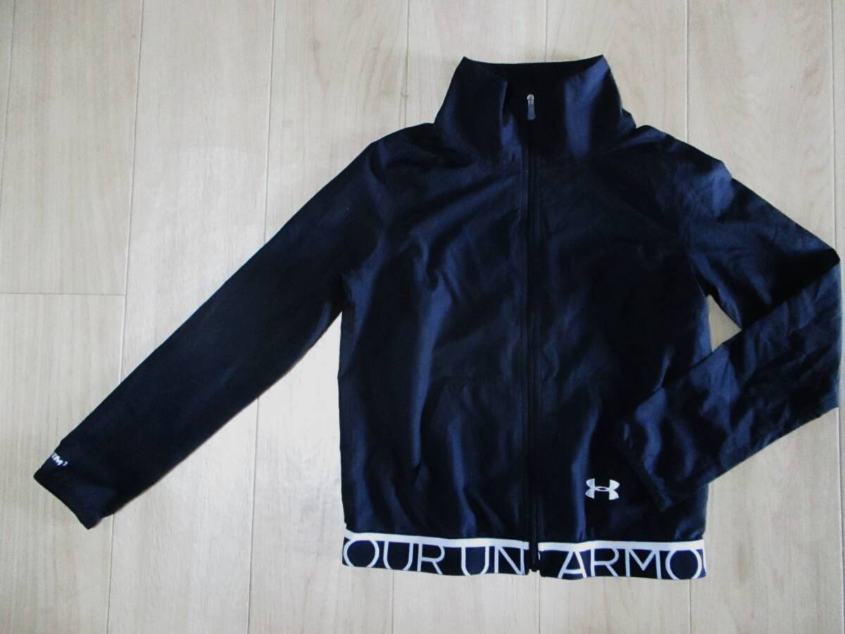 アンダーアーマー・ウインドジャケット・黒色・サイズYMD拍卖
