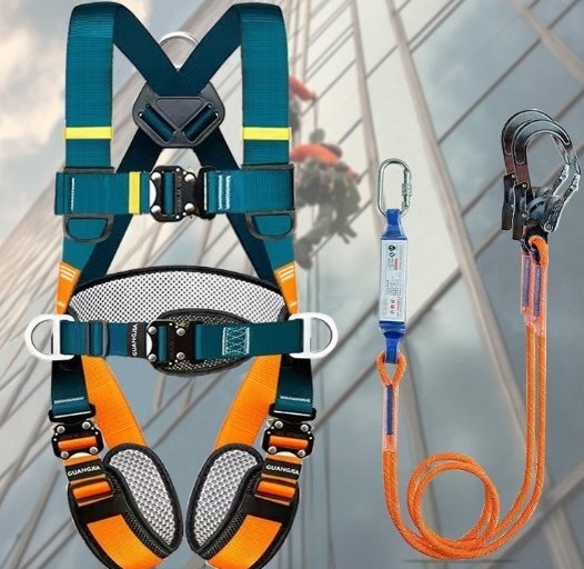 全身5点式シートベルト高高度作業防墜保険安全ロープ二重フック緩です拍卖