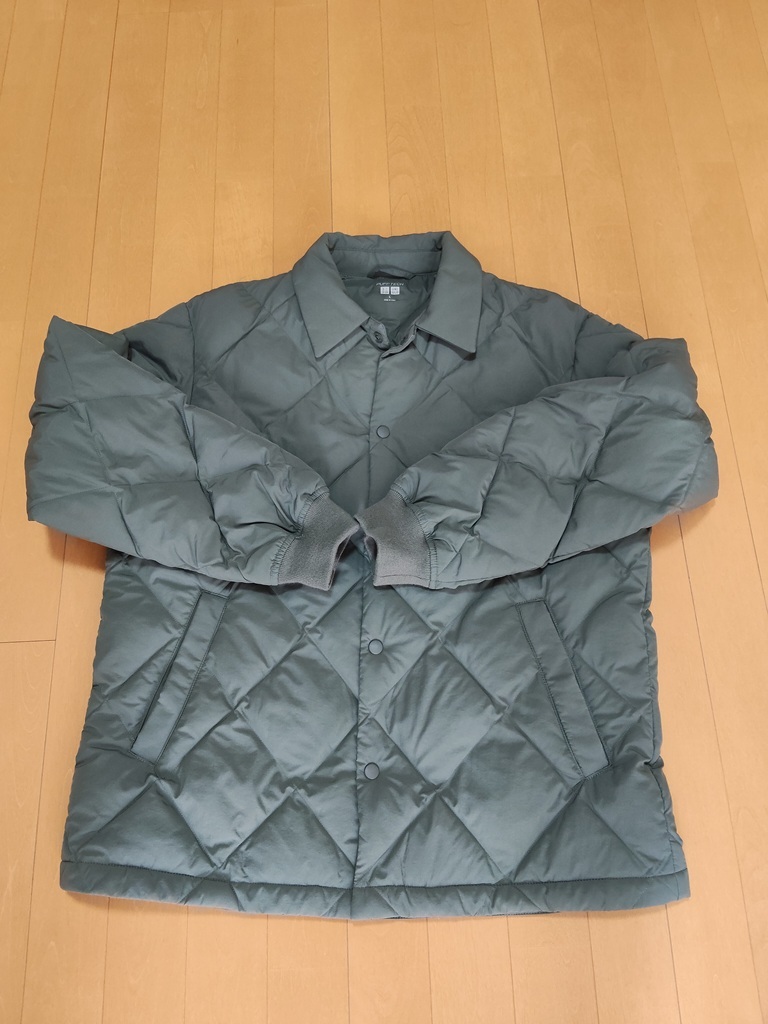 ◆【着用2回のみ】UNIQLOユニクロ PUFF TECHパフテック キルティングジャケット サイズL カーキ◆拍卖