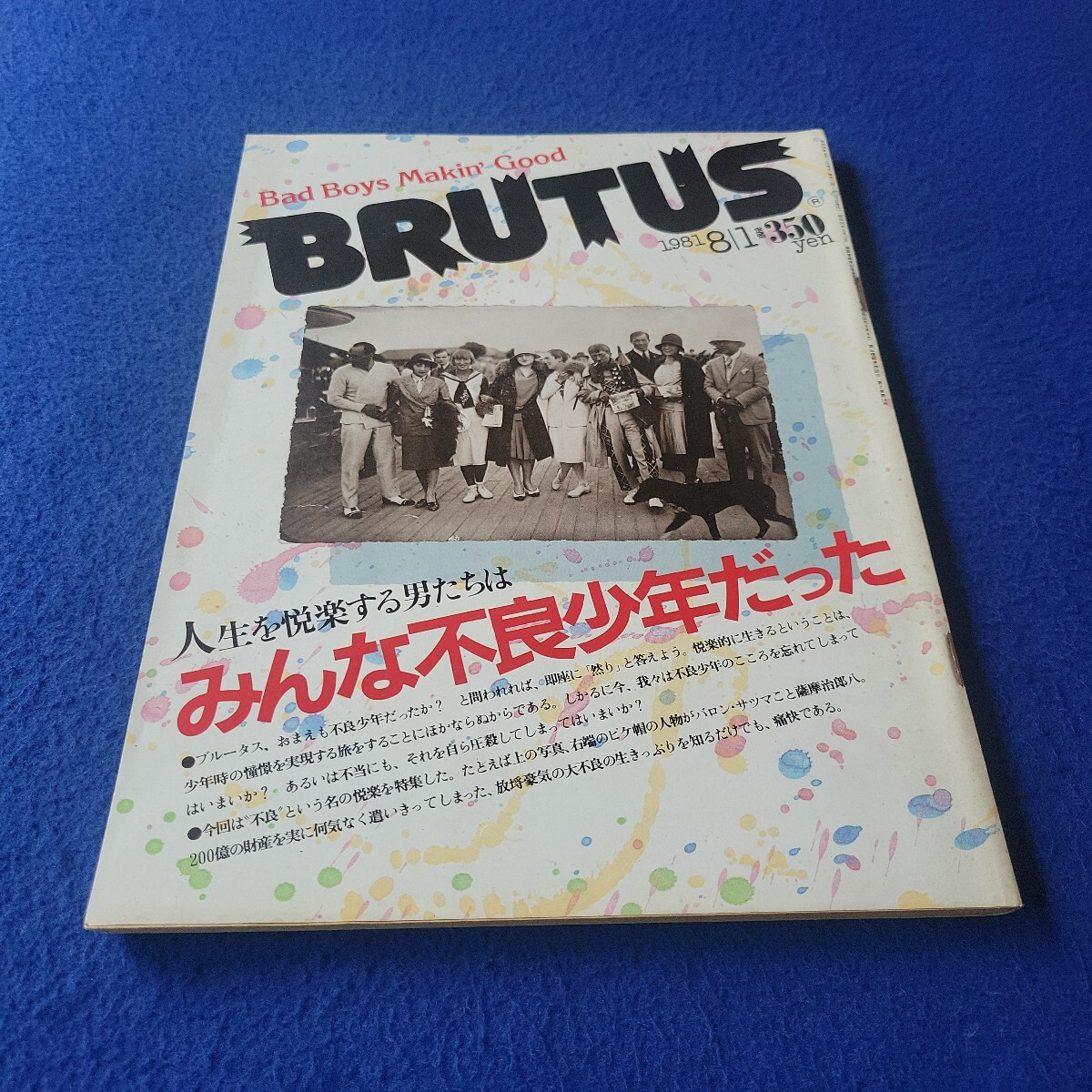 BRUTUS〇1981年8月1日発行〇第2巻第14号〇ブルータス〇不良少年〇石原裕次郎〇インテリア〇映画〇音楽〇スポーツ〇ロボット〇イギリス拍卖