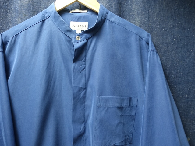 SALE USA アメリカ 古着 ビンテージ 90'S ALFANI 長袖 ノーカラー バンドカラー ポリエステル シャツ L / ヴィンテージ 90S 141 古着卸 卸拍卖