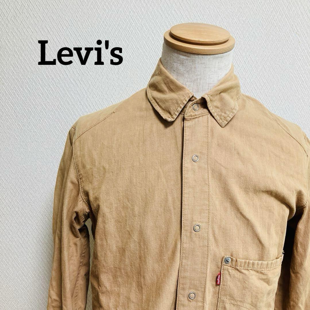 Levi's リーバイス ブラウン 長袖シャツ デニムシャツ拍卖