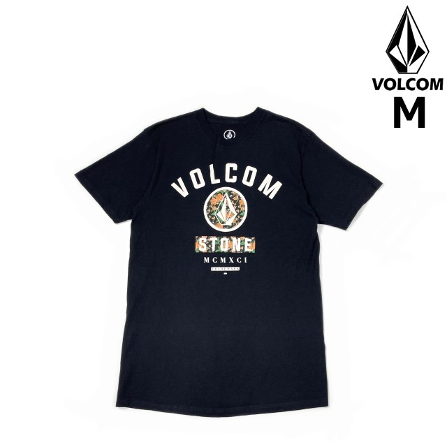 売切り【正規新品】VOLCOM ボルコム◆半袖 Tシャツ スケート サーフ ストーンロゴ 男女兼用(M)黒 250617拍卖