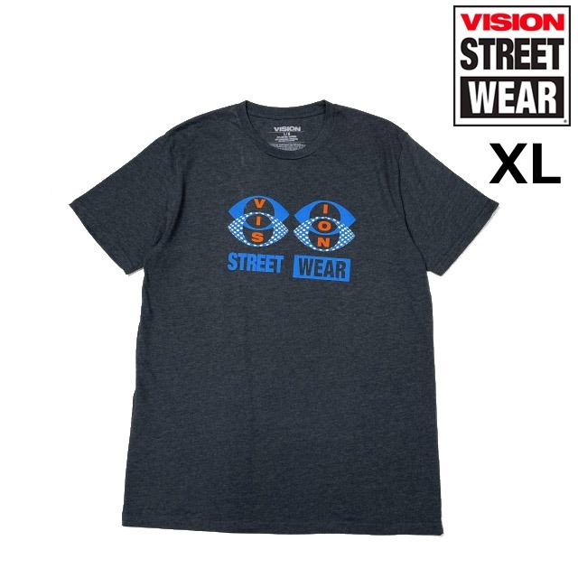売切り【正規新品】VISION STREET WEAR ヴィジョンストリートウェア ◆半袖 Tシャツ ロゴプリント スケボー 男女兼用(XL)グレー 250829-B拍卖