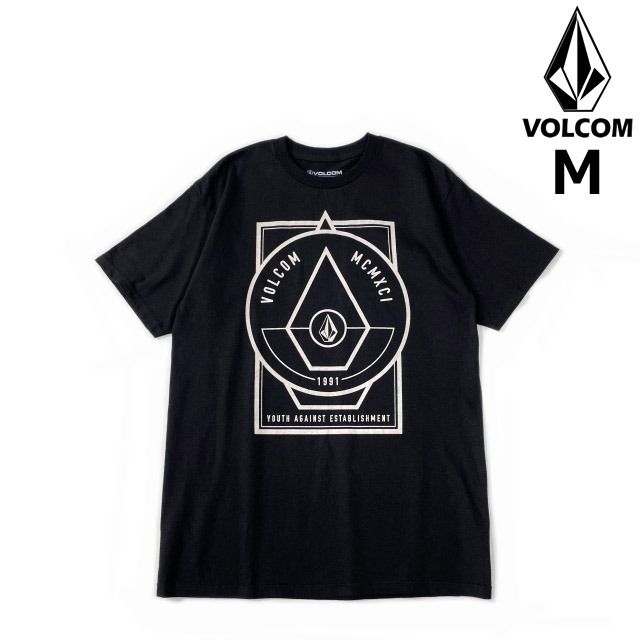 売切り【正規新品】VOLCOM ボルコム◆半袖 Tシャツ スケート サーフ ストーンロゴ 男女兼用(M)黒 250617拍卖