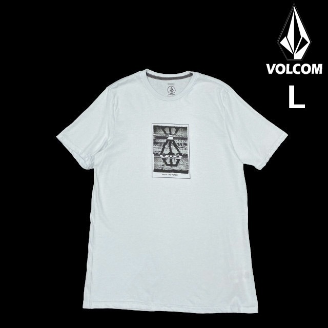 売切り【正規新品】VOLCOM ボルコム◆半袖 Tシャツ スケート サーフ ストーンロゴ 男女兼用(L)水色 青 250617-B拍卖