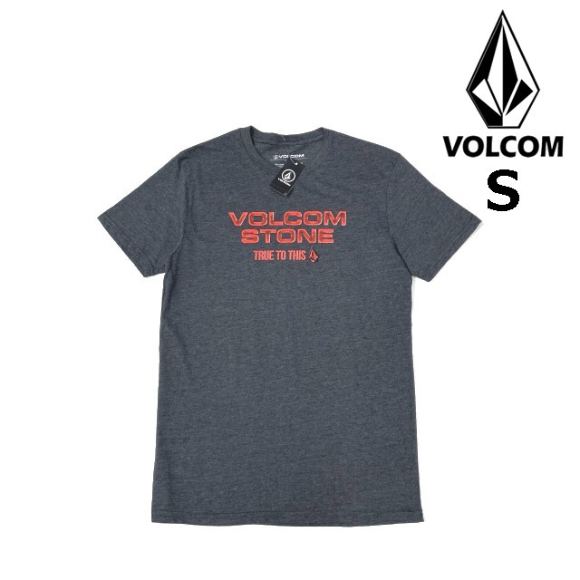 売切り【正規新品】VOLCOM ボルコム◆半袖 Tシャツ スケート サーフ ストーンロゴ 男女兼用(S)グレー 250617拍卖