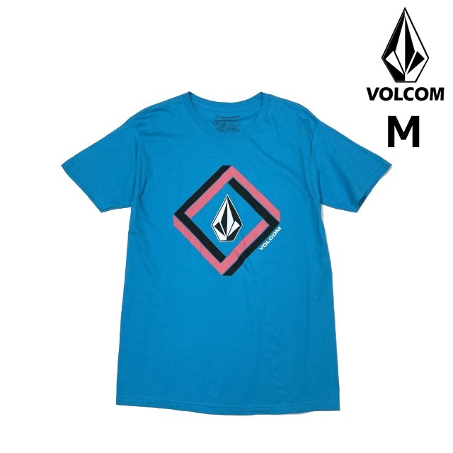 売切り【正規新品】VOLCOM ボルコム◆半袖 Tシャツ スケート サーフ ストーンロゴ 男女兼用(M)青 250617-B拍卖