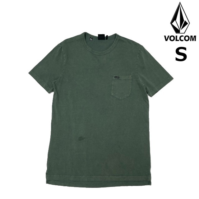 売切り【正規新品】VOLCOM ボルコム◆半袖 Tシャツ スケート サーフ ストーンロゴ 男女兼用(S)カーキ 250617-B拍卖