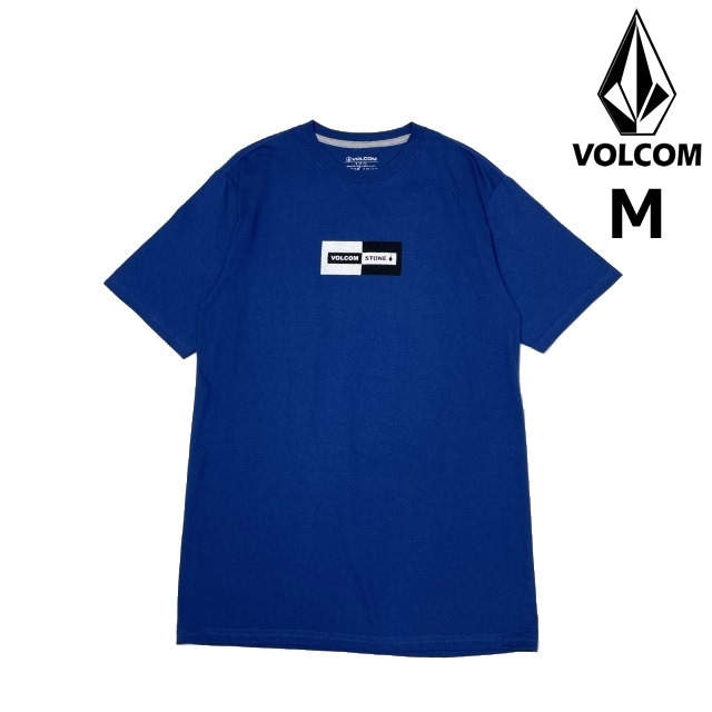 売切り【正規新品】VOLCOM ボルコム◆半袖 Tシャツ スケート サーフ ストーンロゴ 男女兼用(M)青 250617-B拍卖