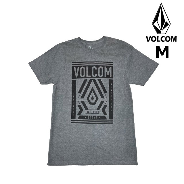 売切り【正規新品】VOLCOM ボルコム◆半袖 Tシャツ スケート サーフ ストーンロゴ 男女兼用(M)グレー 250617-B拍卖