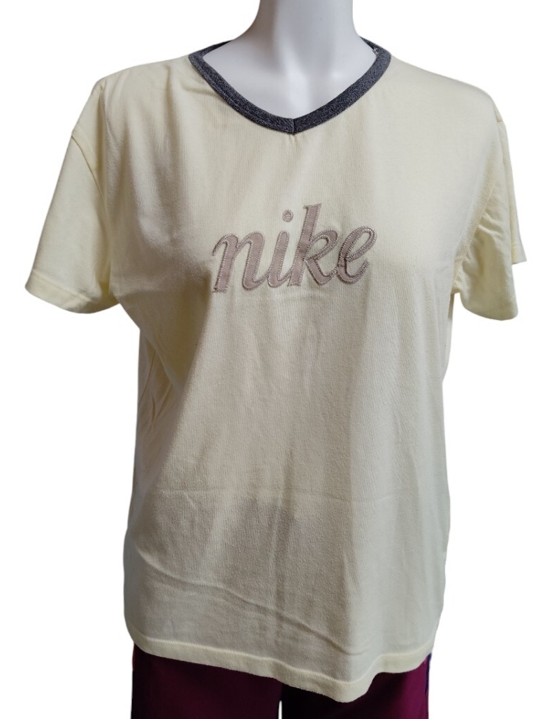 (sp10)ナイキ NIKE 半袖 Tシャツ クリーム色 XLサイズ レディース トップス スポーツウェア 匿名配送拍卖