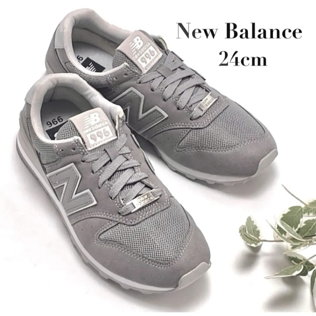 New Balance★996★スニーカー★グレー★24cm★限定品★レディース★ニューバランス★人気★定番★シルバー★スエード★メッシュ拍卖