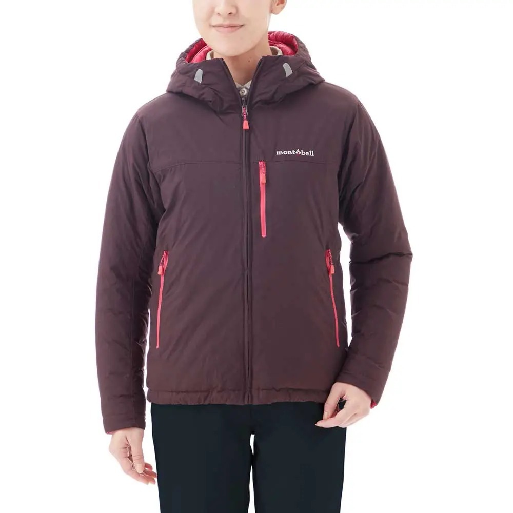 mont-bell/モンベル/コロラドパーカ/1101479/リバーシブル ジップアップ フーデッドダウンジャケット/マルーン×ピンク/胸ポケット切り替え拍卖