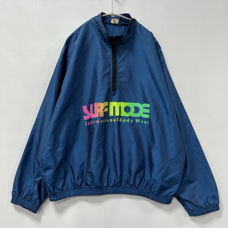 SURFMODE/カナダ製/レインボープリント/ハーフジップ/ナイロンプルオーバージャケット/90s前後/アノラックジャケット/ゆったりシルエット拍卖