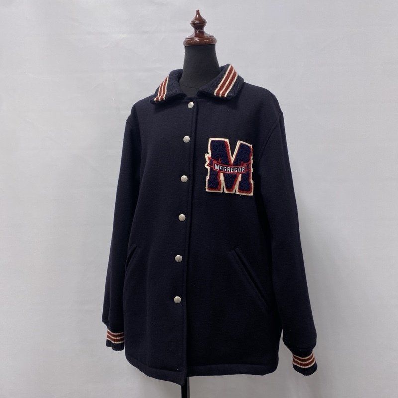 McGREGOR/マックレガー/マクレガー/レタードワッペン/襟付きウールスタジアムジャンパー/スタジャン/ラインリブ/ダイヤモンドキルト拍卖