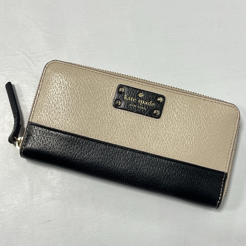 kate spade NEW YORK/ケイトスペード ニューヨーク/Zip Around Travel Wallet/2トーン ラウンドファスナー レザーロングウォレット/長財布拍卖