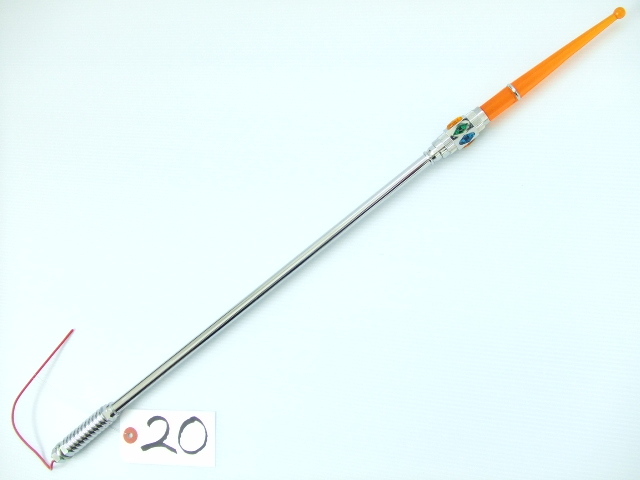 ステー無し オレンジ 58cmコーナーポール旧車フェンダーランプ ネオン コントロールポール ダイヤコントロールCGC橙色 橙 当時物 新品sub20拍卖