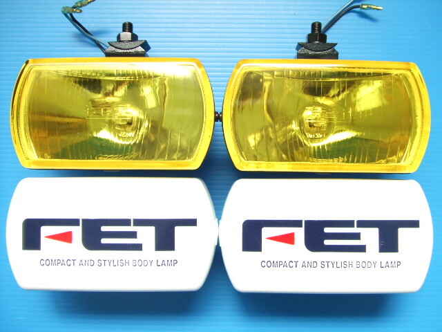 当時物 新品 FET M7 角型 17cm スポットランプ H3バルブ 補助灯 旧車 フォグランプ ライトカバー 角形4WDクロカン トラック オフロードsub拍卖