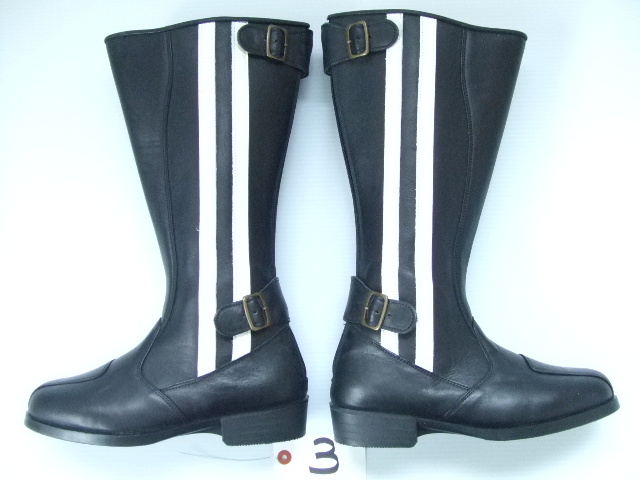 24.5cm 新品 本革 トーヨコ 特攻ブーツ 黒色 黒 ロングブーツ 旧車 昭和 ビンテージ 暴走族 カフェレーサー 族車 東横 当時物 sub3拍卖