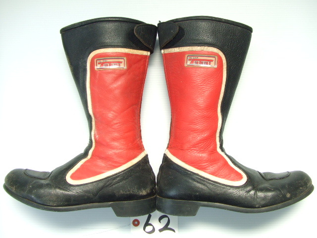 26.0cm 当時物 中古 タカイ ライダー ブーツ TAKAI 高井 旧車 昭和 カフェレーサー ビンテージ レーシング ツーリング 黒 赤 26cm sub62拍卖