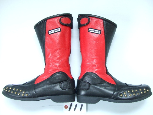 26.0cm 当時物 日本製 モトプラス ブーツ 本革 旧車キジマ ナンカイ タカイ バギー玉井コミネ クシタニ カドヤ イノウエ リード26cm sub111拍卖