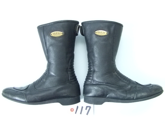 27.0cm 当時物 中古 タカイ ライダー ブーツ TAKAI 高井 旧車 昭和 カフェレーサー ビンテージ レーシング ツーリング 黒色 黒 27cm sub117拍卖