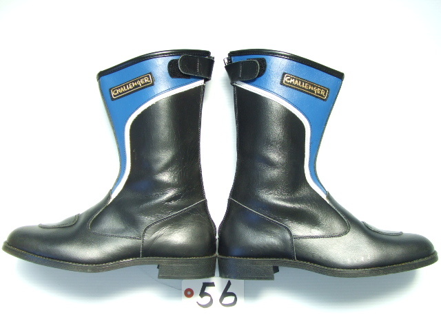 27.0cm当時物 日本製 チャレンジャー ブーツ本革 旧車キジマ ナンカイ タカイ バギー玉井コミネ クシタニ カドヤ イノウエ リード黒 青27cm拍卖