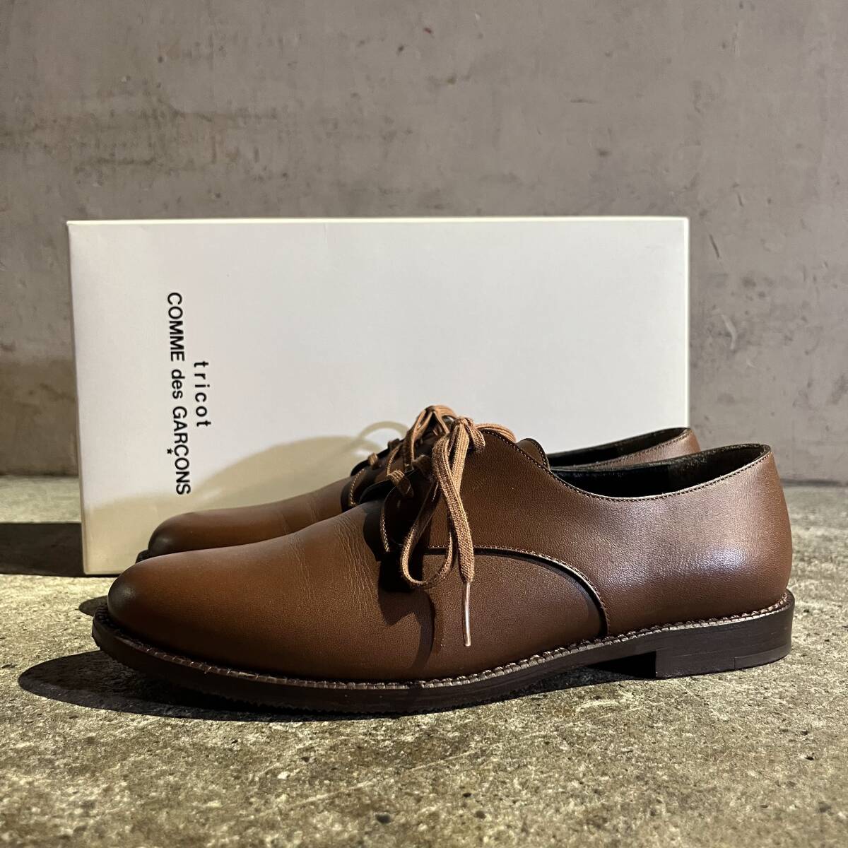 tricot COMME des GARCONS 外羽根プレーントゥシューズ ブラウン 23.5cm レザー トリココムデギャルソン拍卖