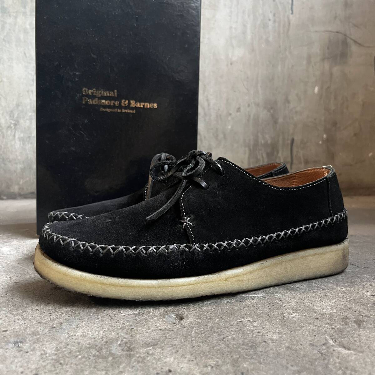 COMME des GARCONS HOMME DEUX 21ss × Padmore&Barnes INDIAN MOC BLACK 8 コムデギャルソンオムドゥ 2021ss パドモアバーンズ 拍卖