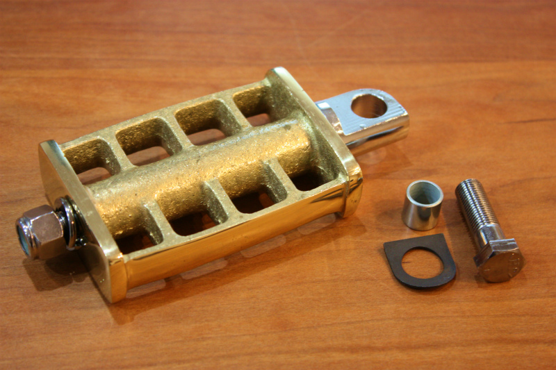 新品 スケルトン キックペダル ブラス ハーレー パン ナックル ショベル アイアン FX XLH WL EL FL ビンテージ 真鍮拍卖