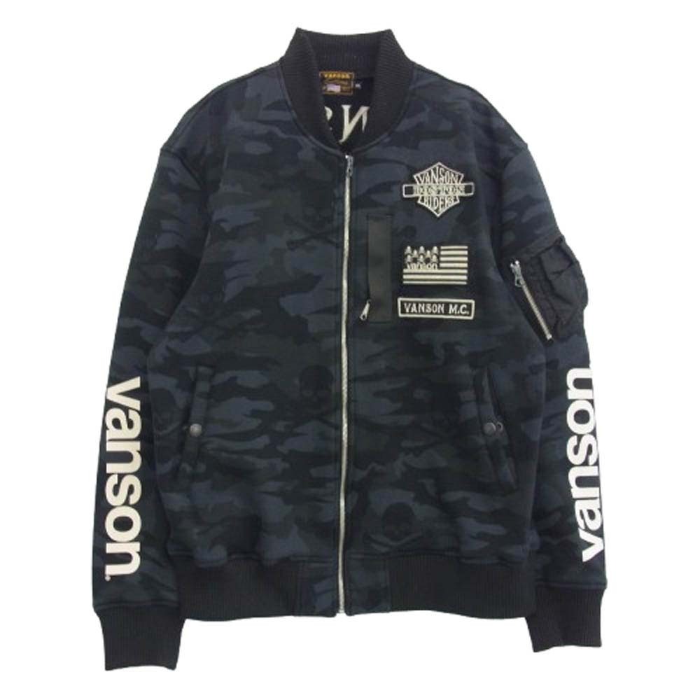 VANSON バンソン bunker hill カモフラ スカル スター ロゴ ジップ アップ ジャケット ダークグレー系【中古】拍卖