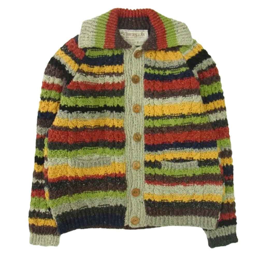 INVERALLAN インバーアラン 茶タグ kids 子供用 3A LUMBER CARDIGAN MULTI ランバー カーディガン マルチカラー【中古】拍卖