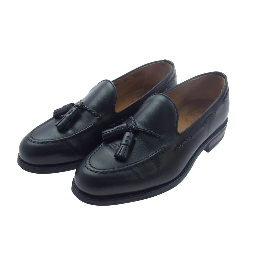Berwick バーウィック 24-093-310-0001 4340 ダイナイトソール レザー タッセル ローファー シューズ ブラック系 5.5【中古】拍卖
