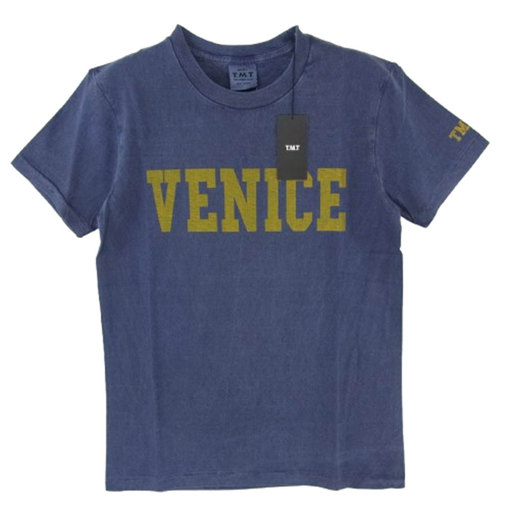 TMT ティーエムティー TCS-S12SP26 フロントプリント コットン 半袖 Tシャツ ネイビー系 S【新古品】【未使用】【中古】拍卖