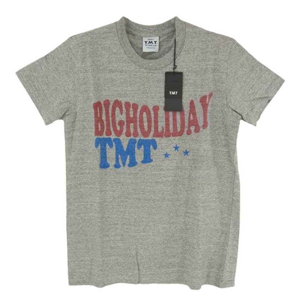 TMT ティーエムティー TCS-S14EC04 BIGHOLIDAY TMT ロゴ コットン 半袖 Tシャツ グレー系 S【新古品】【未使用】【中古】拍卖