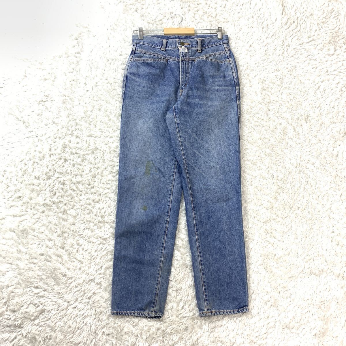 EDWIN エドウィン ジーンズ デニム 綿 コットン テーパード ハイライズ 1152-92 青 紺 ブルー ネイビー 31 YA142拍卖