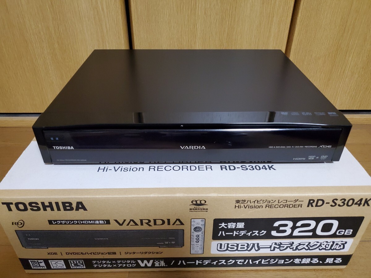 VHSのダビングなどにオススメ VARDIA RD-S304K 東芝 DVDレコーダー W録 RDS304拍卖