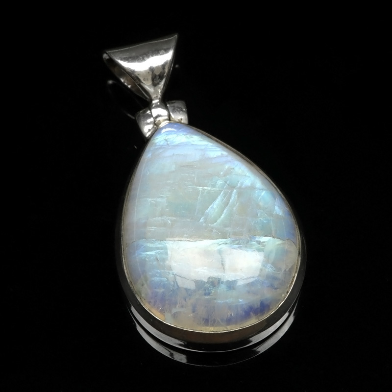 レインボームーンストーン ペンダントトップ No.5【1点もの】 / 60-33 RM-PT5拍卖