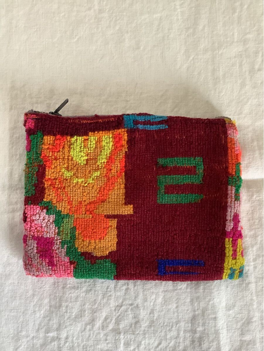 ポーチ 小物入れ ハンドメイド アンテーク セレクト 絨毯 キリム タペストリー メイクポーチ 拍卖