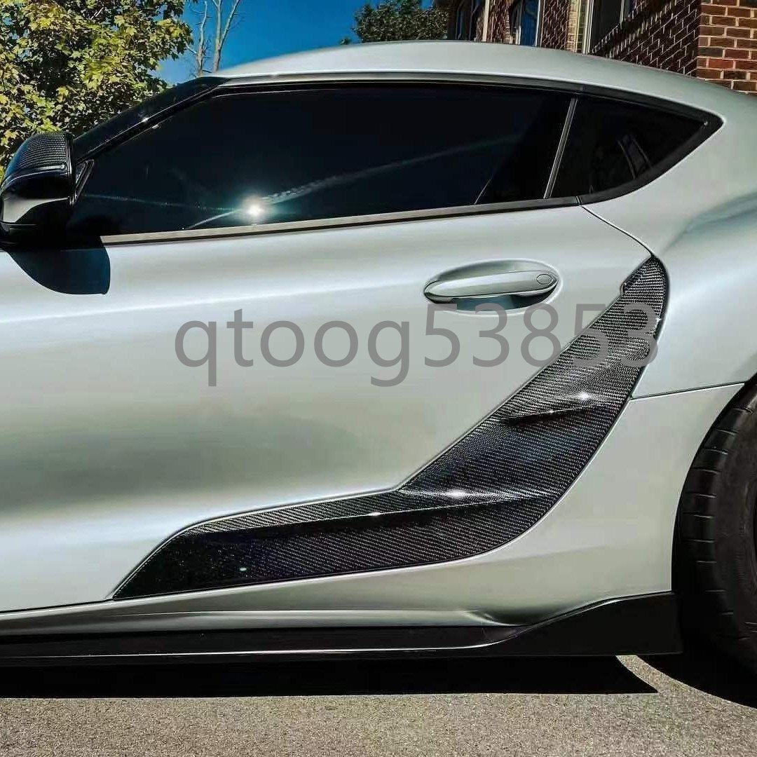 トヨタ SUPRA(A90/A91・2019~2022年)用 ドライカーボン ドアシルカバー/インナードアトリム TRD風デザイン拍卖