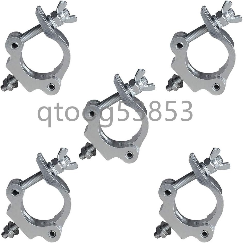 5個入 アルミ クランプハンガー 耐荷重80KG 舞台照明 ステージライト スポットライト 取付 安全 天井 トラス クランプ拍卖