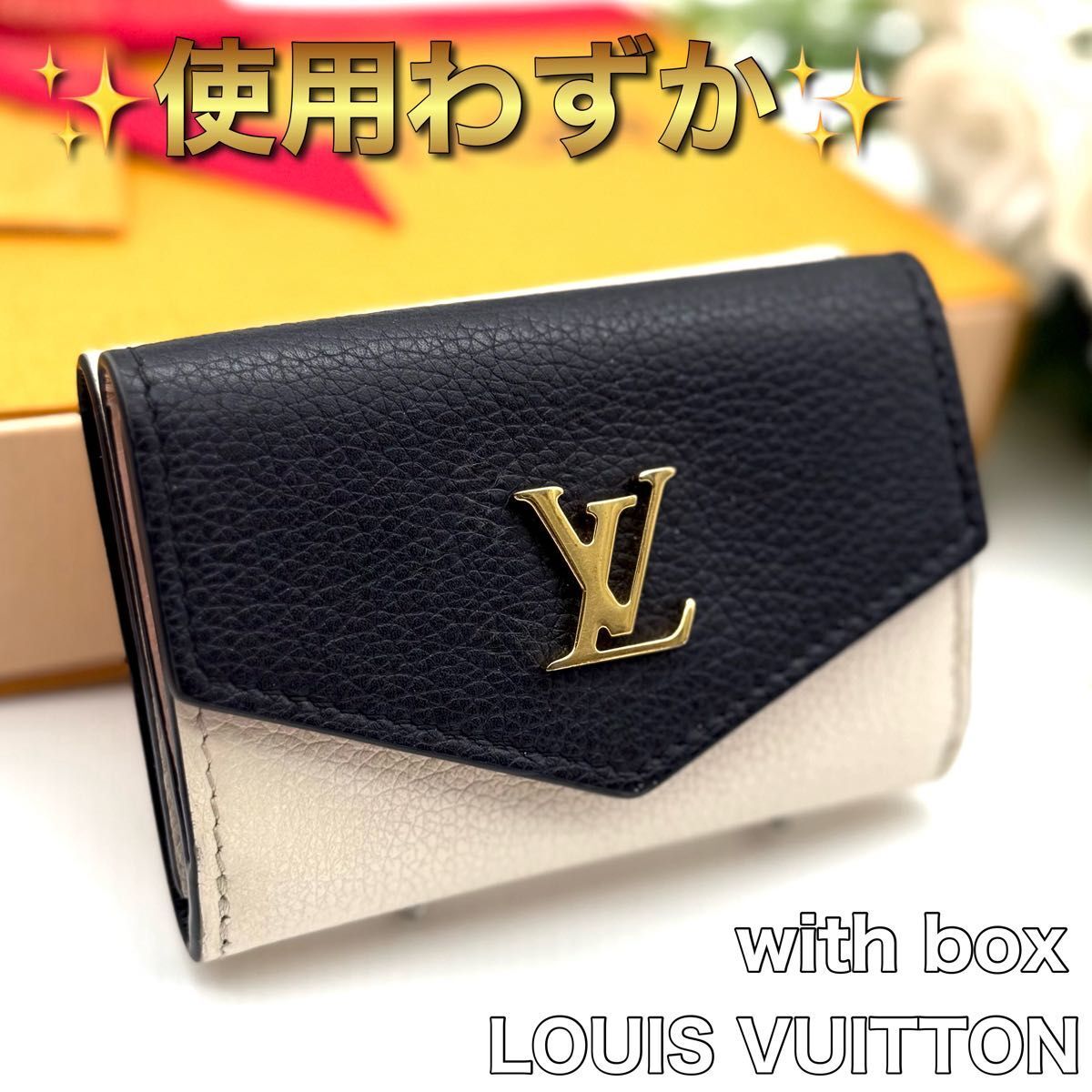 使用わずか! LOUIS VUITTON ルイヴィトン ロックミニ コンパクト ブラック ピンク レディース 財布 L78拍卖