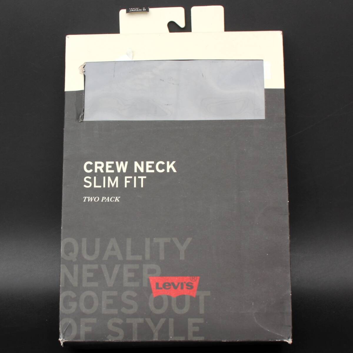 (14332)未使用LEVISリーバイスCREW NECK SLIM FIT Tシャツ サイズM (クルーネック スリムフィット2パックTシャツ79541-0001アンダーウェア)拍卖