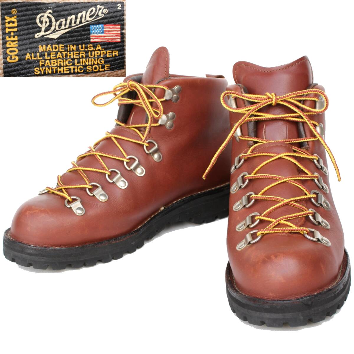 (51541)美品MADE IN USA黒タグ Danner30520Xマウンテンライト8EE 8インチ 26cm(ダナージャパン マウンテンブーツ アメリカ製ヴィンテージ)拍卖