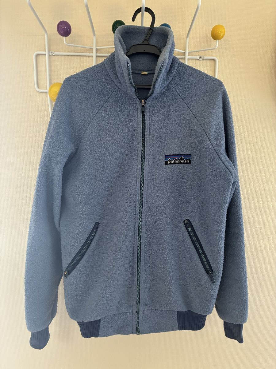 パタゴニア Patagonia フリース デカタグ 三角タグ パイル 80s ブルー フリースジャケット アウトドア 古着拍卖